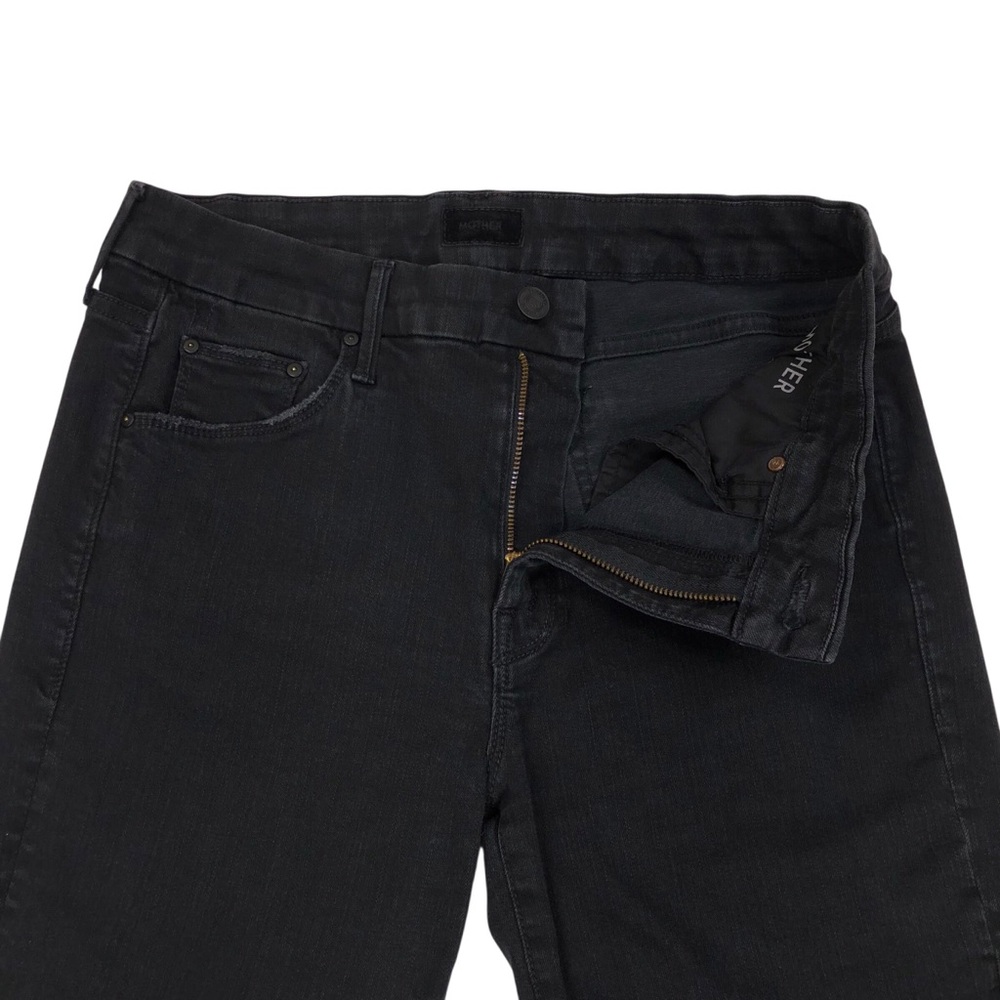 MOTHER The Looker Skinny Stretch Ankle Jeans Size 28 28X29 Not Guilty Black - Picture 3 of 9